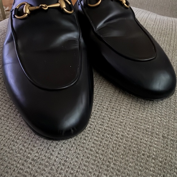 Gucci Black Leather Horsebit Slip-On Mules - Picture 7 of 11